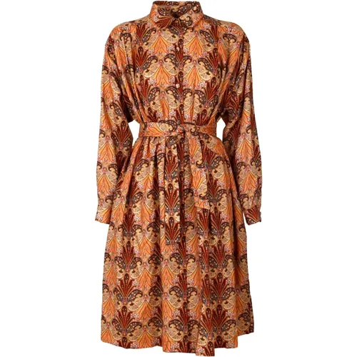 Paisley Print Wool Silk Midi Dress , female, Sizes: S - ETRO - Modalova