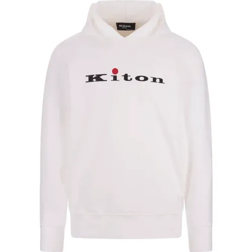 Cotton Hoodie with Logo , male, Sizes: M, L, 2XL, XL - Kiton - Modalova