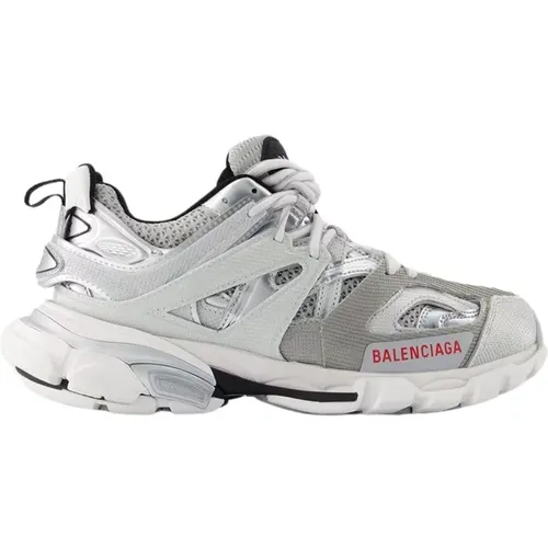 Silver Track Sneakers Synthetic Shoes , female, Sizes: 5 UK - Balenciaga - Modalova