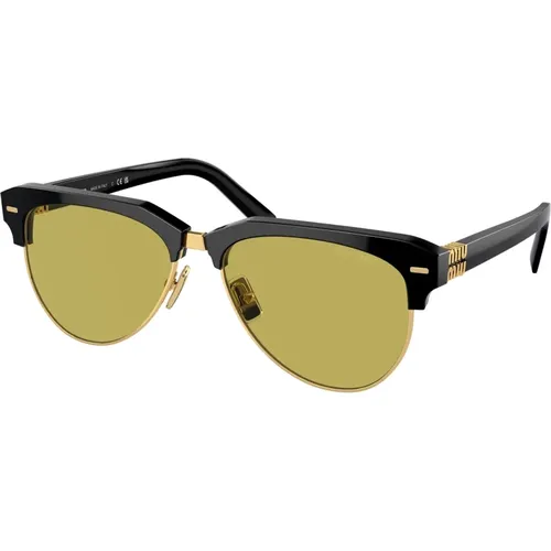 Stylische Sonnenbrille Schwarz 1Ab07O - Miu Miu - Modalova