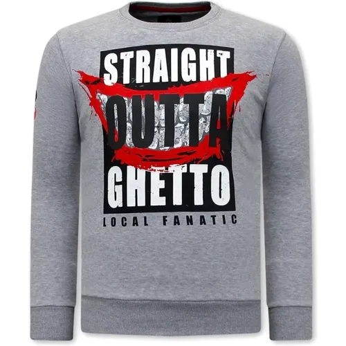 Herren Pullover Straight Outta Ghetto , Herren, Größe: XL - Local Fanatic - Modalova