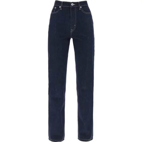 Dunkel gewaschene Jeans mit Kontrastnähten , Damen, Größe: W25 - Kenzo - Modalova