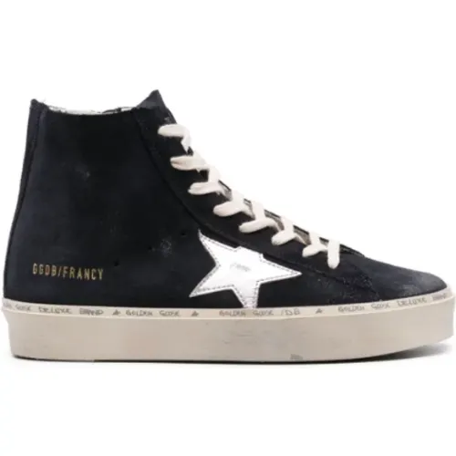 Blaue Nacht Leder Stern Sneakers , Damen, Größe: 39 EU - Golden Goose - Modalova