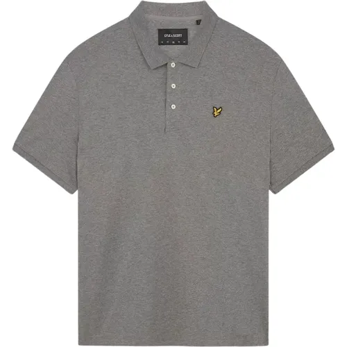 Organisches Poloshirt Hellgrau Marl , Herren, Größe: XL - Lyle & Scott - Modalova