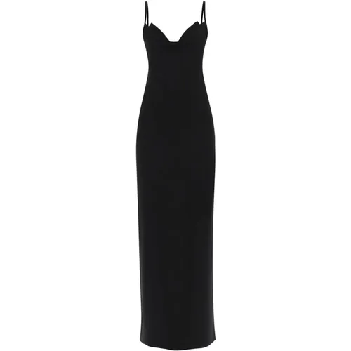 Elegantes Schwarzes Midi-Kleid , Damen, Größe: M - MVP wardrobe - Modalova