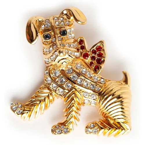 Dog bow brooch , female, Sizes: ONE SIZE - Kenneth Jay Lane Pre-owned - Modalova