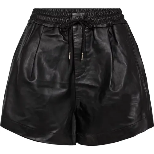 Schwarze Leder-Shorts & Slips , Damen, Größe: M - Co'Couture - Modalova