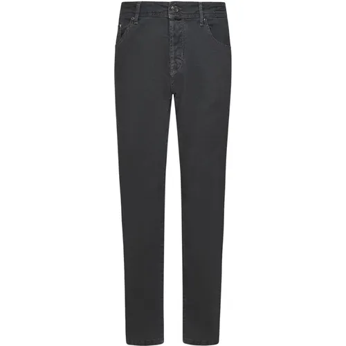 Slim Fit Grey Jeans with Bandana , male, Sizes: W32, W33, W30, W40, W29 - Jacob Cohën - Modalova