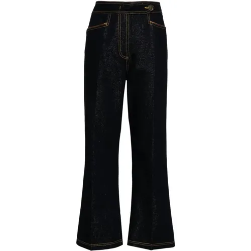 Blaue Cropped Pegaso Jeans , Damen, Größe: W28 - ETRO - Modalova