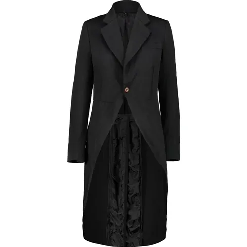 Tailcoat Jacket with Wrinkle Detail , female, Sizes: M - Comme des Garçons - Modalova