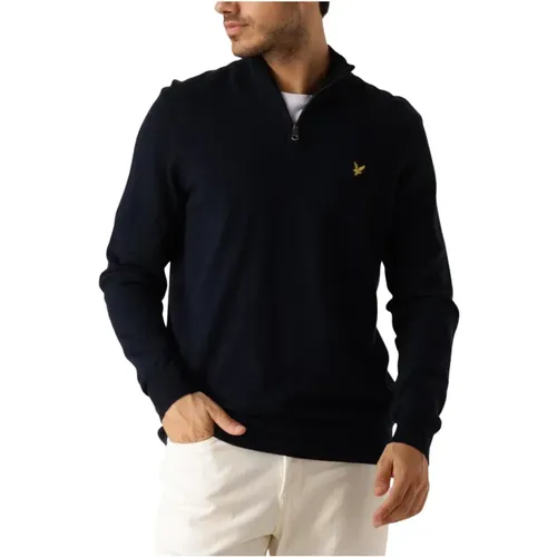 Merino Quarter Zip Jumper Baumwollpullover , Herren, Größe: XL - Lyle & Scott - Modalova