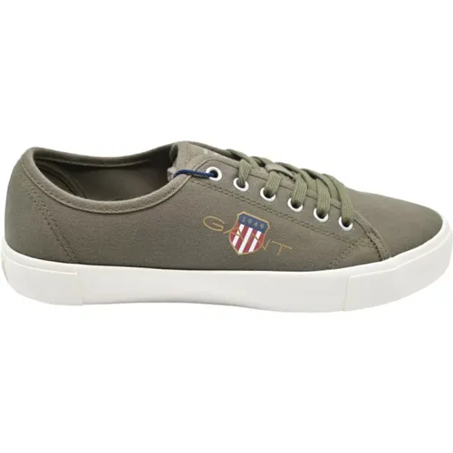 Casual Cotton Twill Ivy Green Sneakers , male, Sizes: 10 UK, 9 UK, 6 UK, 11 UK, 8 UK, 7 UK - Gant - Modalova