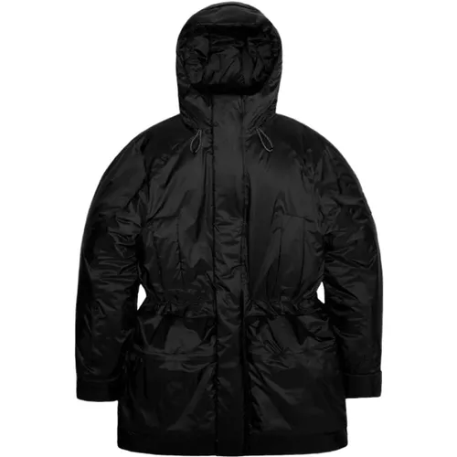 Long Cut Parka with Hood , male, Sizes: S, M - Rains - Modalova