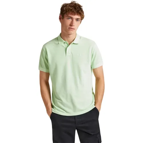 Frisch Grün Polo Shirt , Herren, Größe: M - Pepe Jeans - Modalova