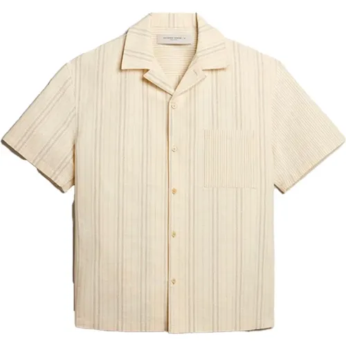 Vintage Gestreiftes Bowlinghemd , Herren, Größe: XL - Golden Goose - Modalova