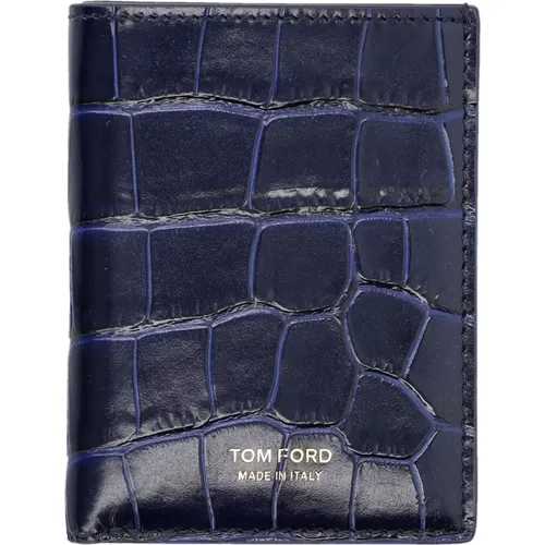 Royal Crocodile Trifold Wallet , male, Sizes: ONE SIZE - Tom Ford - Modalova