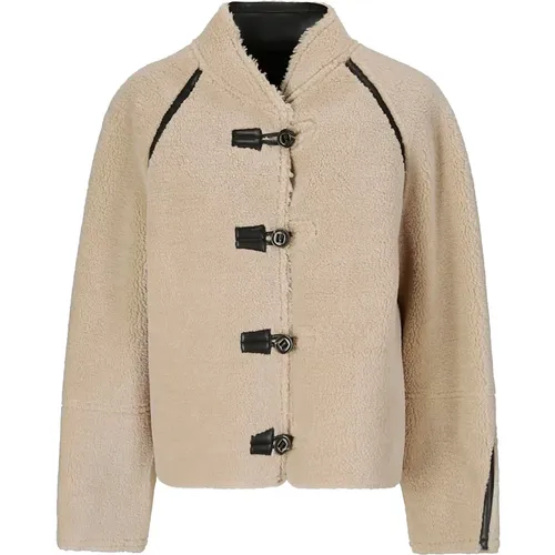 Shearling Coat with Button Closure , female, Sizes: S, M - LOW Classic - Modalova