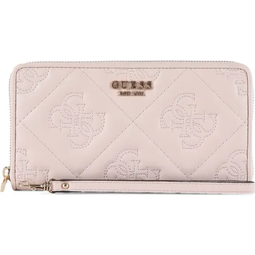 Quilted Wallet with Zip Closure , female, Sizes: ONE SIZE - Guess - Modalova