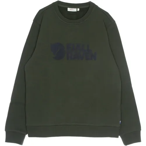 Logo Rundhals-Sweatshirt Deep Forest - Fjällräven - Modalova