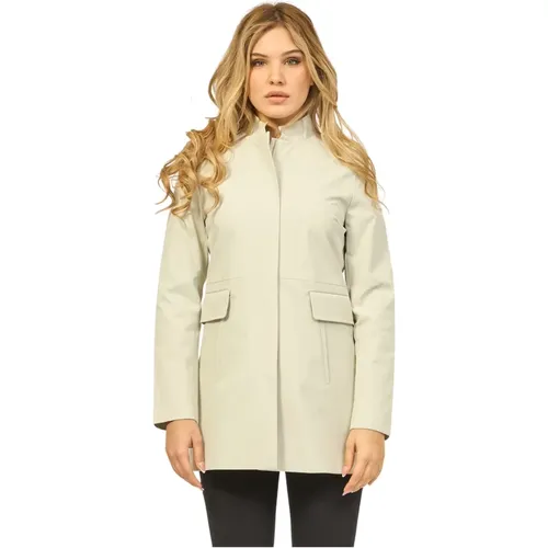 Long Womens Zip Coat , female, Sizes: XS, S, XL - YES ZEE - Modalova