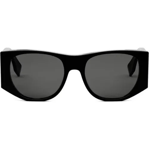 Ovale Sonnenbrille Fett Logo , Damen, Größe: 54 MM - Fendi - Modalova