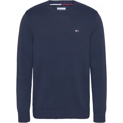 Blaue Bio-Baumwollpullover , Herren, Größe: XS - Tommy Jeans - Modalova