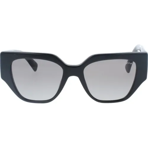Stilvolle Schwarze Sonnenbrille , Damen, Größe: 52 MM - Vogue - Modalova