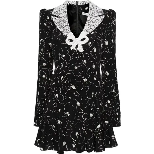 Floral Print Silk Dress , female, Sizes: XS, S - Alessandra Rich - Modalova