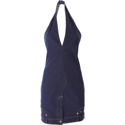 Reverso Denim Mini Dress , female, Sizes: M - Moschino - Modalova