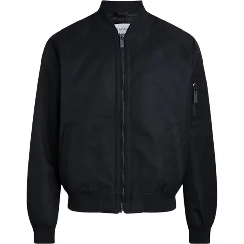 Nylon Bomber Jacket , male, Sizes: L - Calvin Klein - Modalova