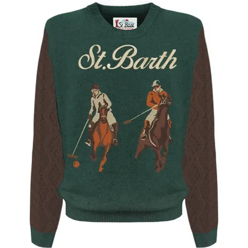 Her0001 - 10838E.horse Sweaters , male, Sizes: M, XL, S - MC2 Saint Barth - Modalova