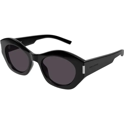 Schwarz/Schwarz Sonnenbrille SL 639 , Damen, Größe: 52 MM - Saint Laurent - Modalova