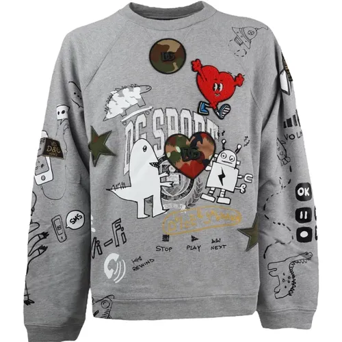 Iconic Logo Sweatshirt , male, Sizes: S, M, XS - Dolce & Gabbana - Modalova