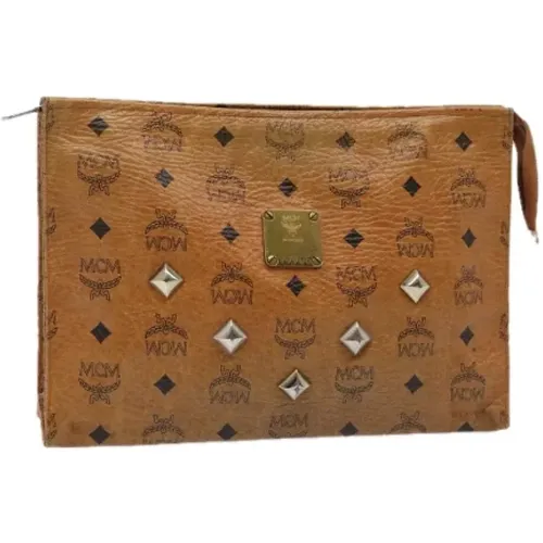 Pre-owned Leather clutches , female, Sizes: ONE SIZE - MCM Pre-owned - Modalova