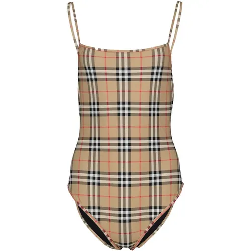 Vintage Check Squareeck Swimsuit , female, Sizes: XS, M, S - Burberry - Modalova