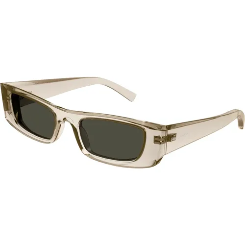 Graue Sonnenbrille SL 553 , Damen, Größe: 52 MM - Saint Laurent - Modalova