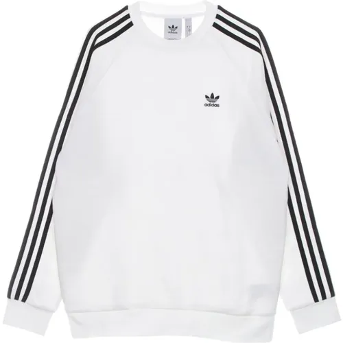 Stripes Crew Neck Sweatshirt , male, Sizes: XL, S, M, L - Adidas - Modalova