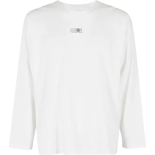 Lässiges Weißes T-Shirt , Herren, Größe: M - MM6 Maison Margiela - Modalova