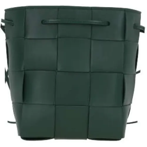 Dark Maxi Intrecciato Bucket Bag , female, Sizes: ONE SIZE - Bottega Veneta - Modalova