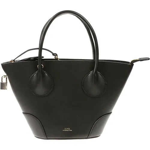 Small Emma Leather Tote Bag , female, Sizes: ONE SIZE - A.p.c. - Modalova