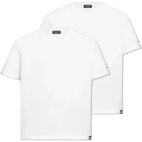 T-Shirt Zwei-Pack , Herren, Größe: L - Dsquared2 - Modalova