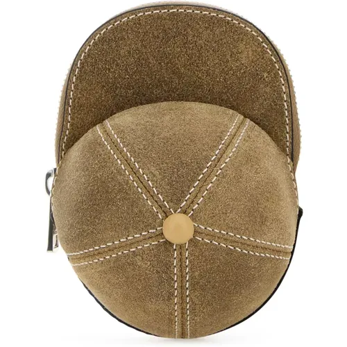 Mini Cap Crossbody Tasche aus Cappuccino Wildleder , Herren, Größe: ONE Size - JW Anderson - Modalova