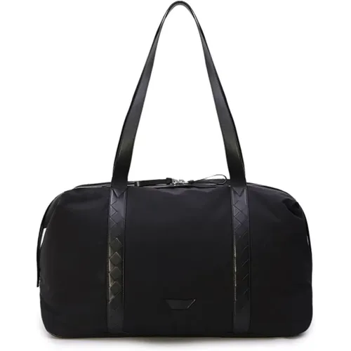 Weekender Shoulder Bag with Leather Detail , male, Sizes: ONE SIZE - Bottega Veneta - Modalova