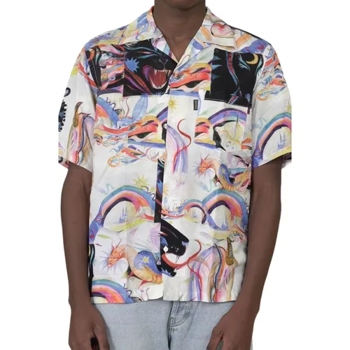 Panthera Hawaiian Shirt , male, Sizes: S - Aries - Modalova