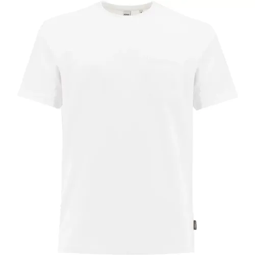 Slim Fit Crew Neck T-Shirt mit Brusttasche , Herren, Größe: L - Aspesi - Modalova