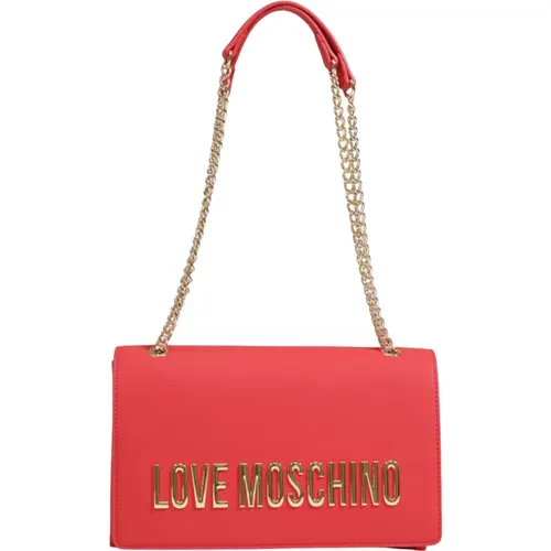 Faux Leather Shoulder Bag , female, Sizes: ONE SIZE - Love Moschino - Modalova