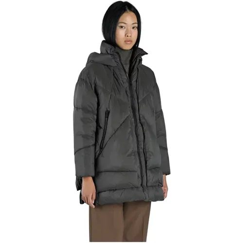 Schwarze Daunenjacke mit integrierter Kapuze , Damen, Größe: XS - Canadian Classics - Modalova