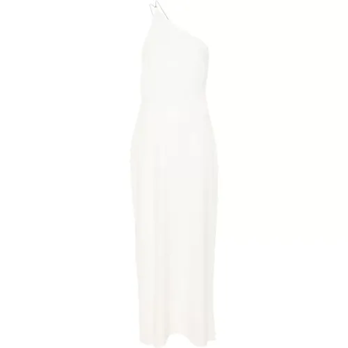 Weiße One-Shoulder Kleid,Elegante Kleider Kollektion - Calvin Klein - Modalova