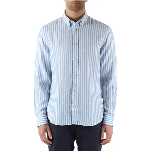 Striped Linen Regular Fit Shirt , male, Sizes: 2XL, L, XL, M - Tommy Hilfiger - Modalova