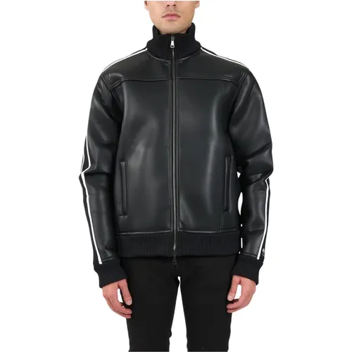 Faux Leather Bomber Jacket , male, Sizes: L, M, XL - N21 - Modalova